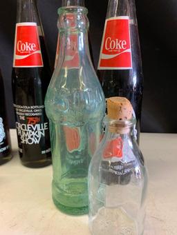 Group W/Circleville Pumpkin Show Coke Bottles + (2) Other Vintage Bottles