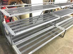 Two Sections of Outdoor, Tripple Step with Hanging Bar, Metal Plant/Large Outdoor Items Display Unit