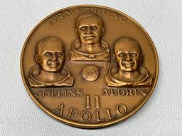 Bronze 1969 Apollo 11 Medal In Original Box