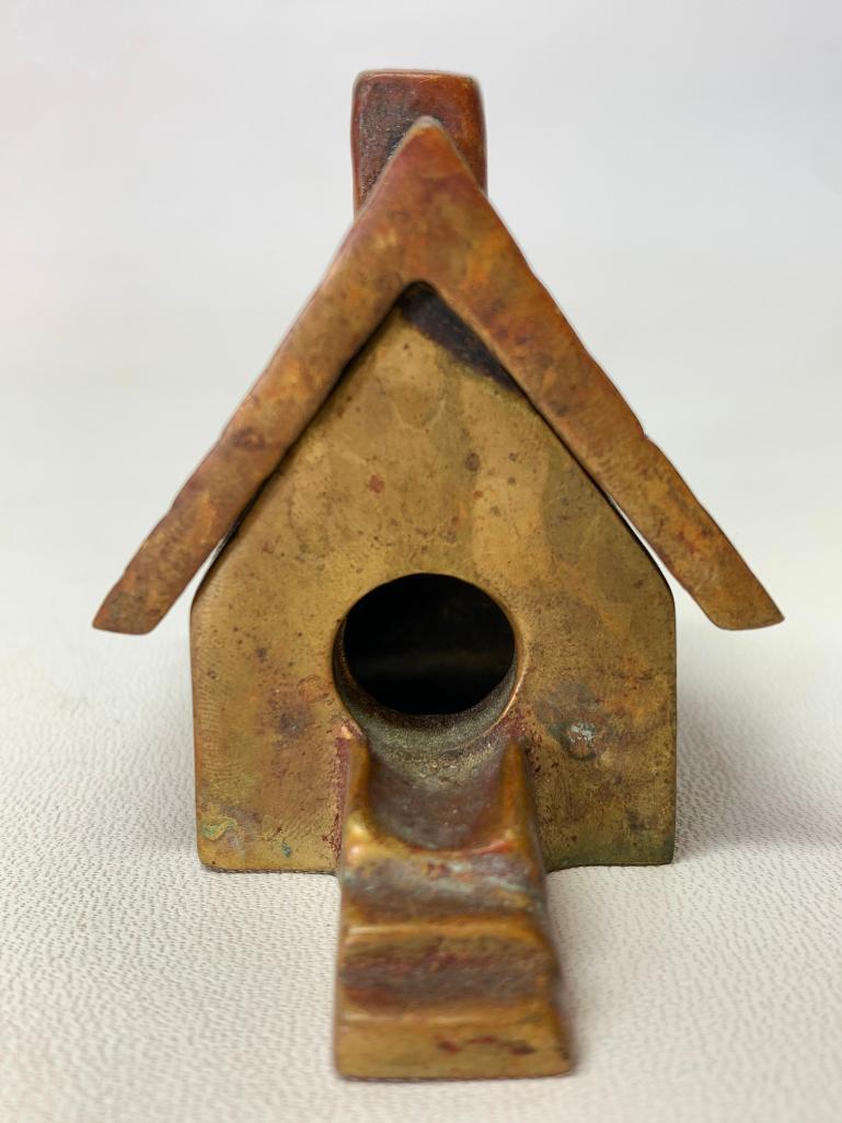 Unusual Vintage Brass House Shaped Cigarette Ashtray