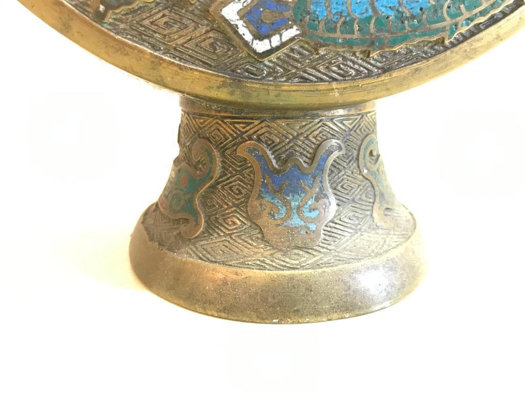 Antique Cloisonne' Enameled Vase