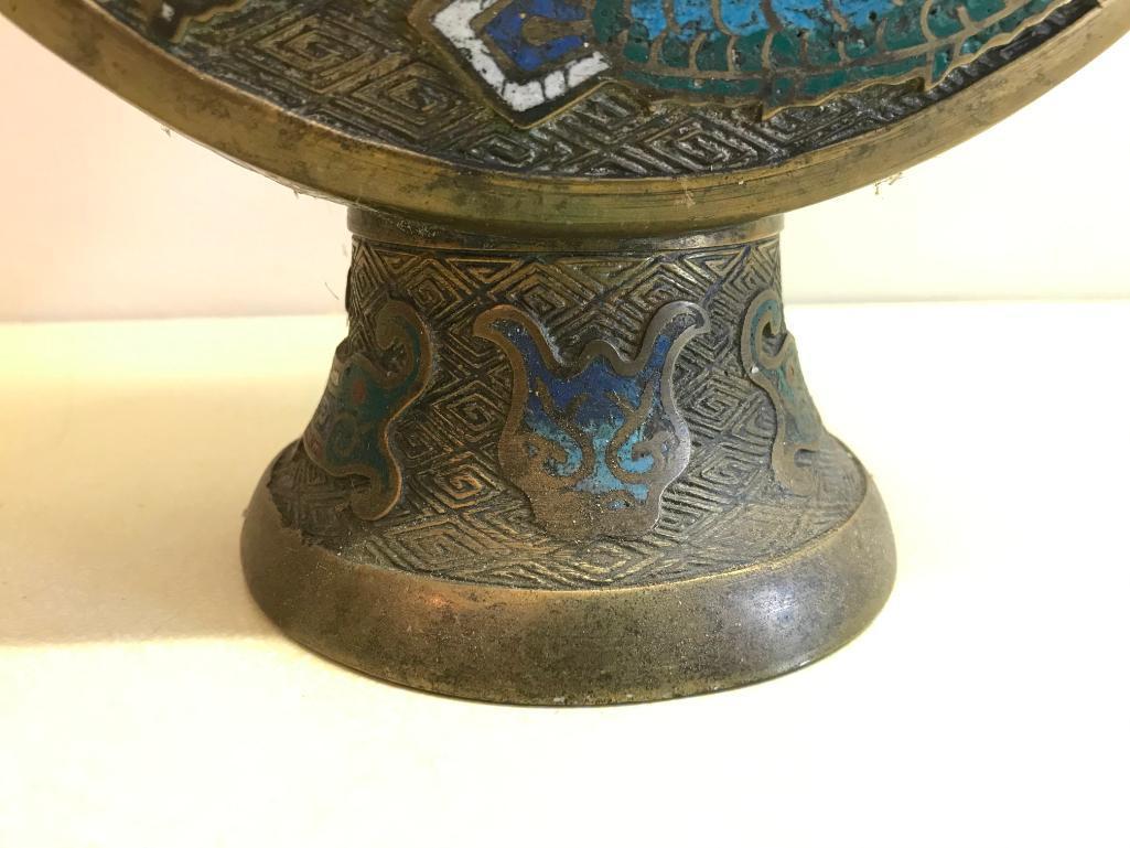 Antique Cloisonne' Enameled Vase