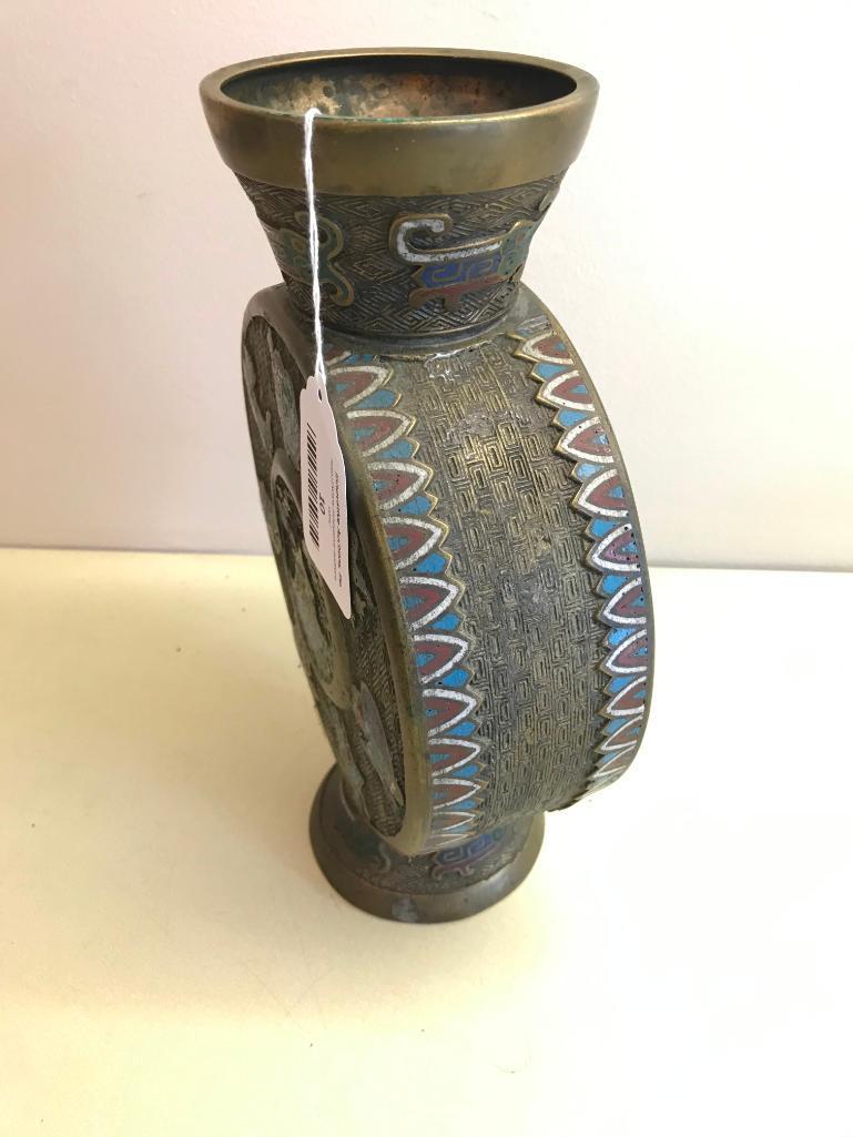 Antique Cloisonne' Enameled Vase