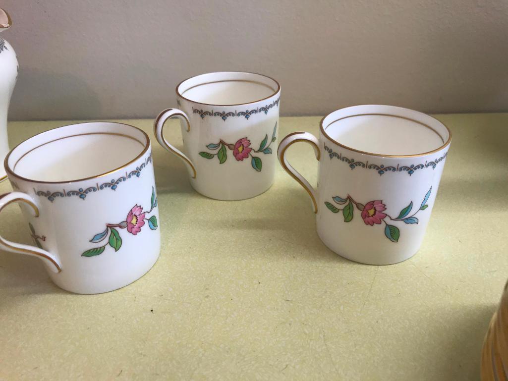 (27) Pcs. Of Aynsley, England Porcelain Coffee Set In "Pembroke" Pattern