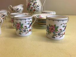 (27) Pcs. Of Aynsley, England Porcelain Coffee Set In "Pembroke" Pattern