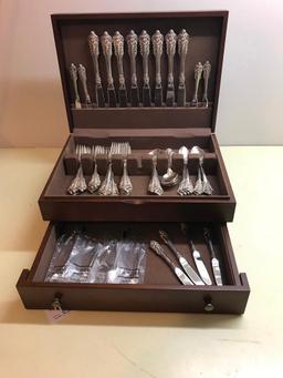 (52) Pc. Wallace Sterling "Grand Baroque" Flatware Set In Original Box