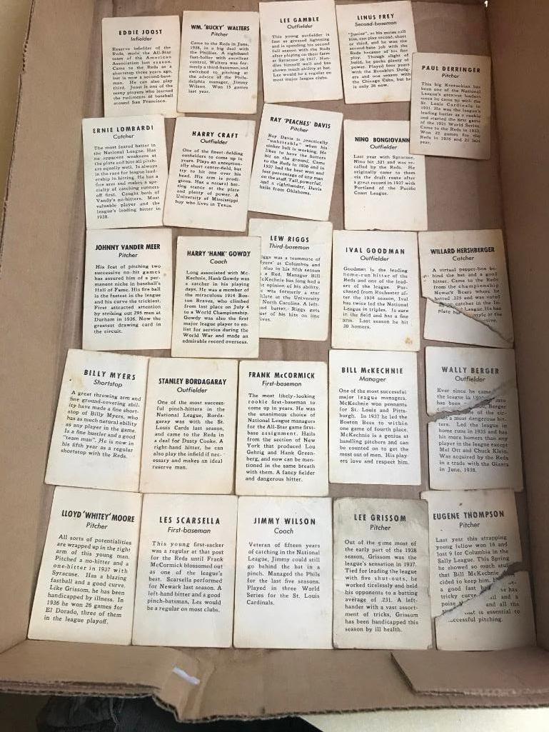 Rare Find! (16) 1930's Cincinnati Reds Baseball Cards!