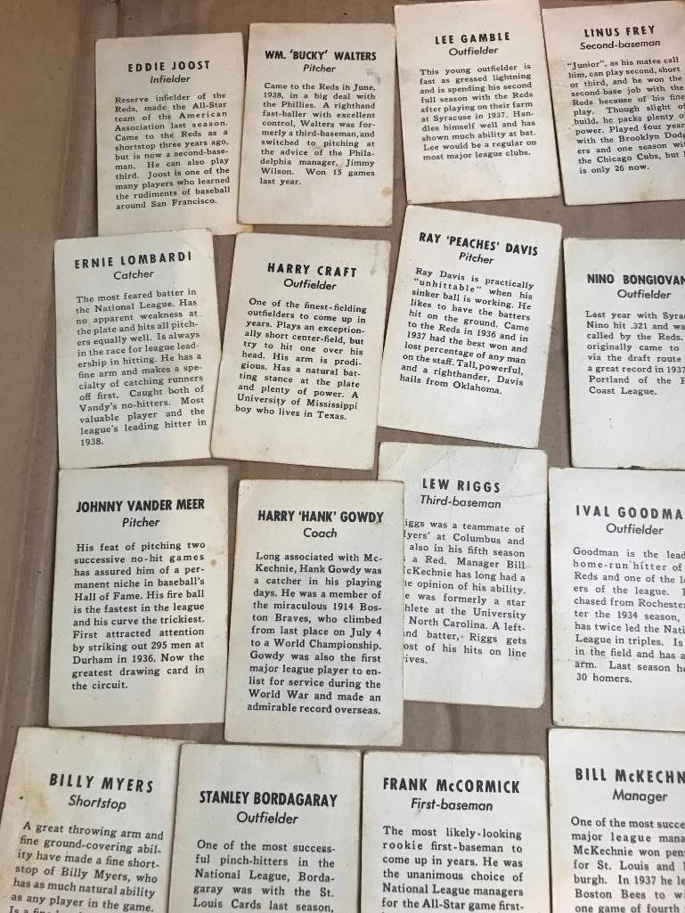 Rare Find! (16) 1930's Cincinnati Reds Baseball Cards!