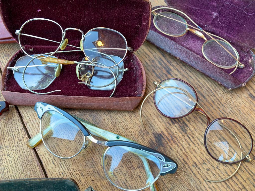 (12) Pair Of Antique Glasses-Some W/Cases