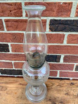 Antique Oil Lamp W/Chimney