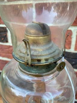 Antique Oil Lamp W/Chimney