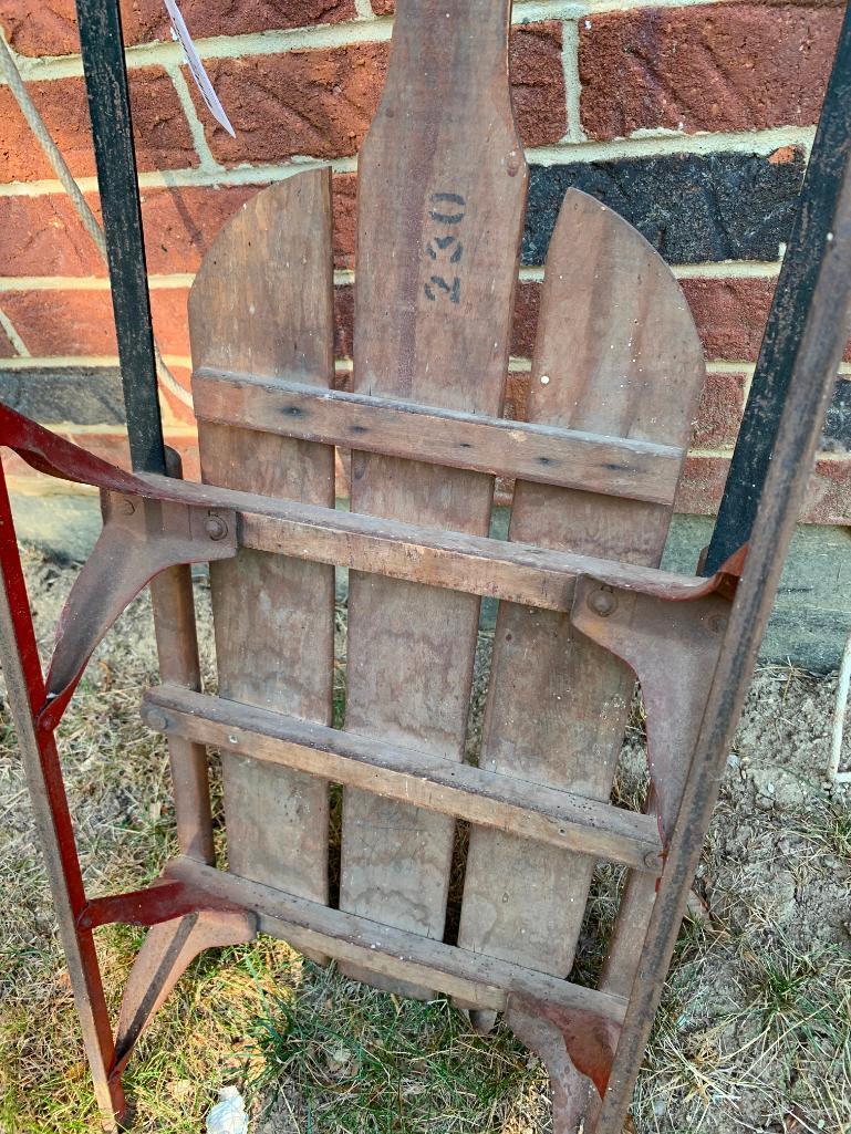 Vintage Wood/Metal "Eskimo" Sled