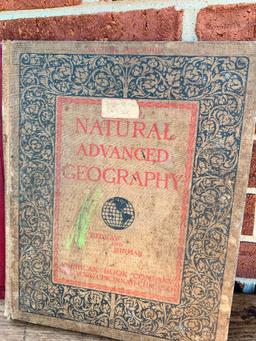 (2) Antique Atlas/Geography Books