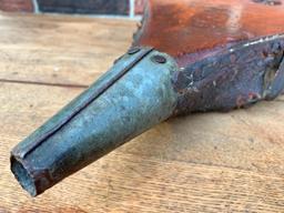 Antique Wood & Leather Fireplace Bellows