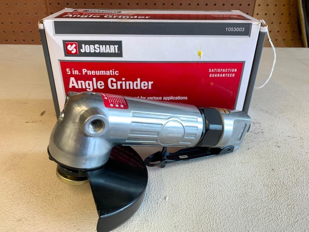 JobSmart 5" Pneumatic Angle Grinder In Original Box W/Paperwork