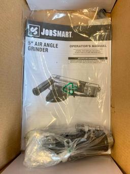 JobSmart 5" Pneumatic Angle Grinder In Original Box W/Paperwork