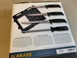 Schrade "Sea Swept" Filet Knife Set In Case