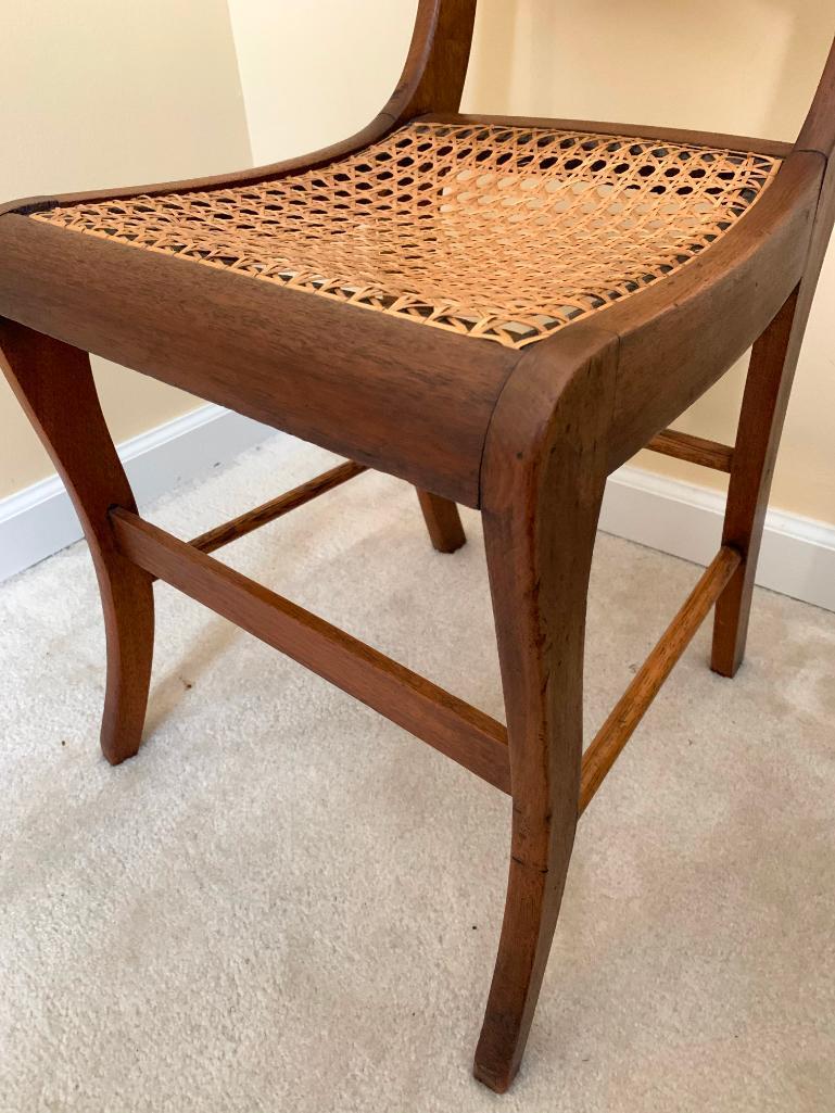 Antique, Oak, Cane Bottom Chair