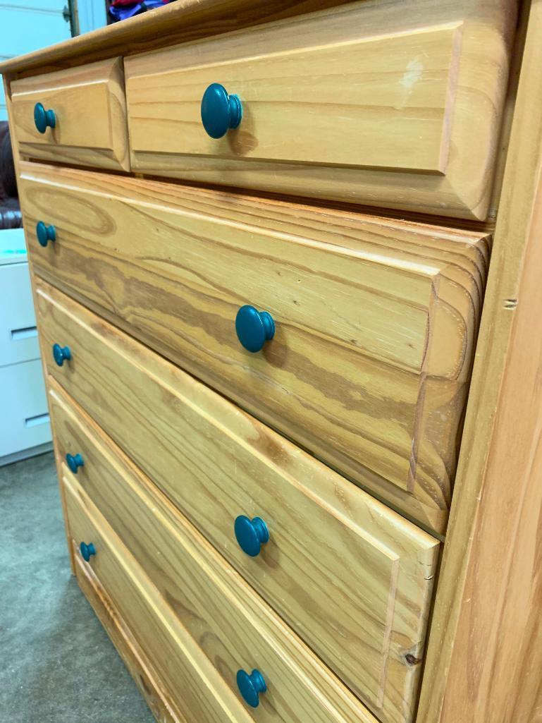 Pine Dresser with Painted Handles