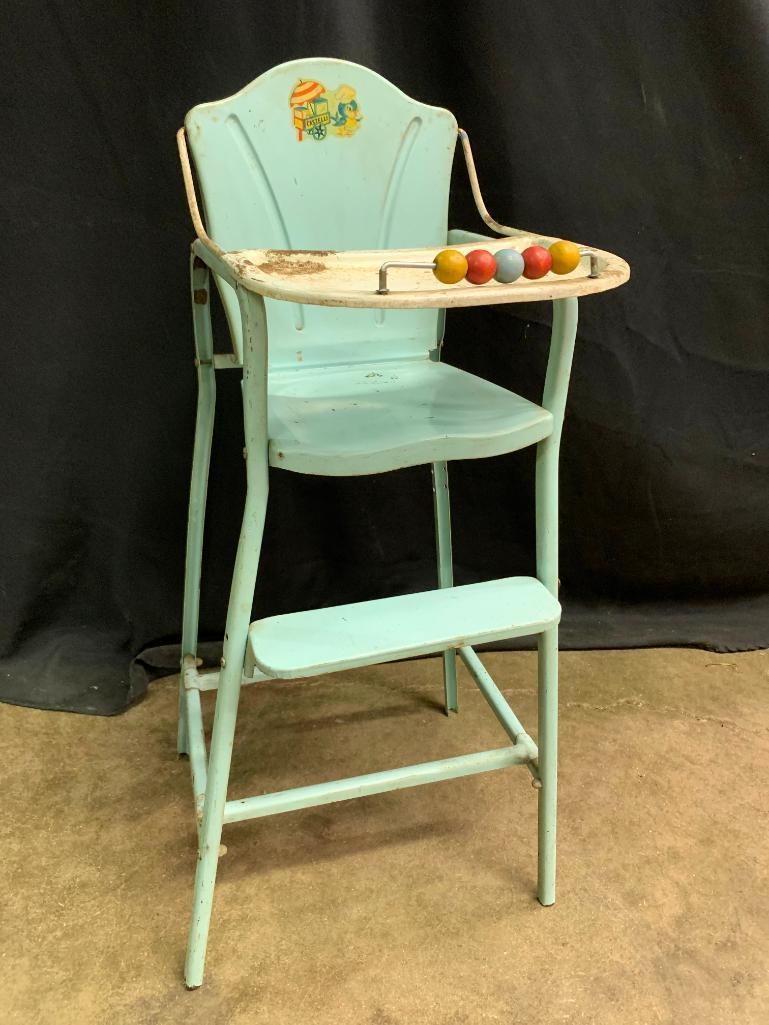 Vintage, Metal Doll High Chair