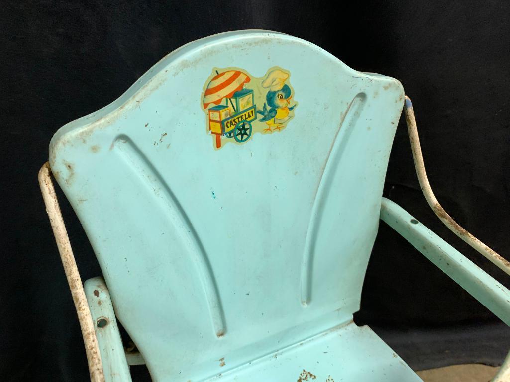 Vintage, Metal Doll High Chair