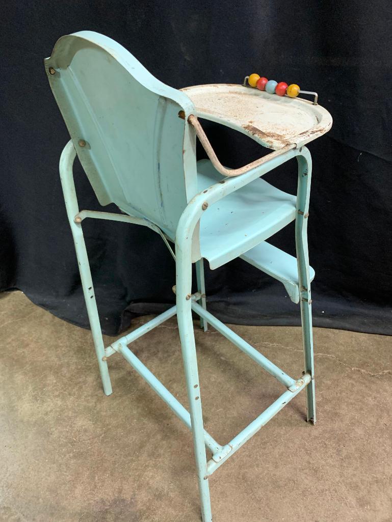 Vintage, Metal Doll High Chair