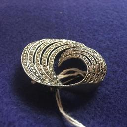 Sterling .925 Pin W/Marcasite Settings