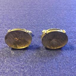 Vintage Men's Cuff Links W/Small Diamonds