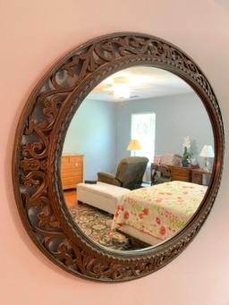 Large, Plastic, Oval Wall Mirror