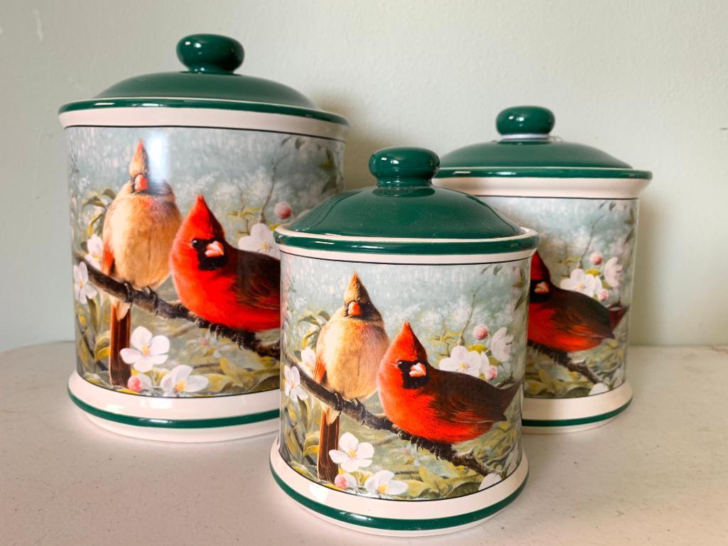 Hautman Brother, 2003, Cardinal, 3 Piece Canister Set