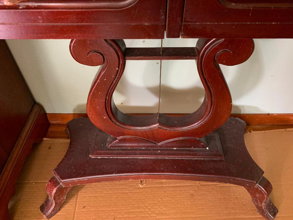 Marble Top, Lire Table with Rose Handle