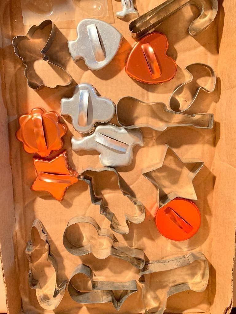 Group of Metal Cookie Cutters