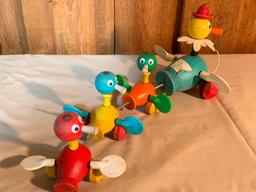 Vintage Wood, Fisher Price, Duck, Pull Toy, 13" Long