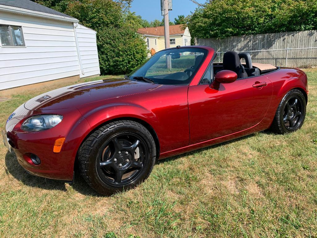 2008 Mazda MX-5 Miata Passenger Car, VIN # JM1NC25F780145215