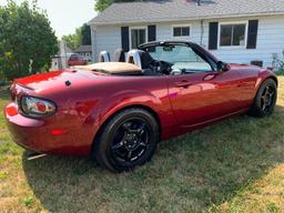 2008 Mazda MX-5 Miata Passenger Car, VIN # JM1NC25F780145215