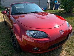 2008 Mazda MX-5 Miata Passenger Car, VIN # JM1NC25F780145215