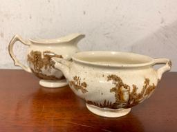 Creamer and Sugar Transfer Ware Set