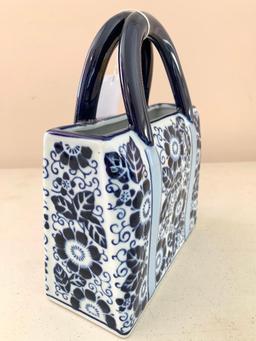 Chinese Blue and White Porcelain Purse