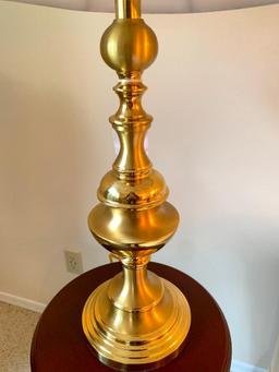 Contemporary, Brass Table Lamp, 33" Tall