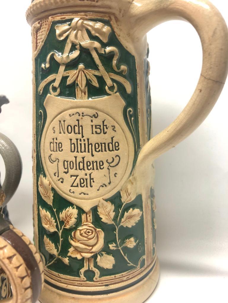 Group of Beer Steins, Mostly German as Pictured