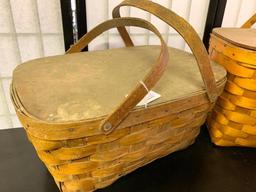 Two Woven Picnic Baskets