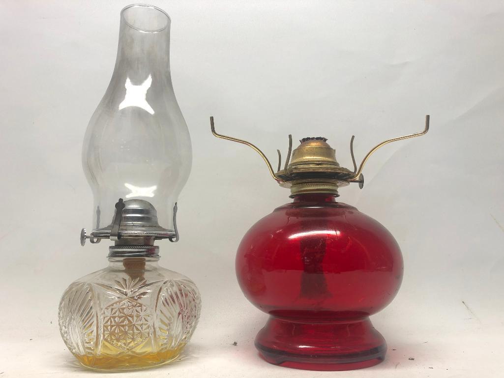 Pair of Vintage Oil Lamps