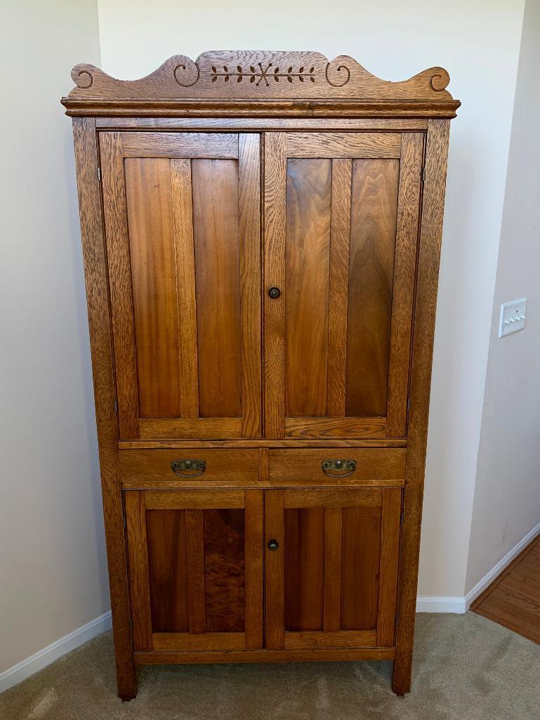 Antique Pie/Jelly Cupboard with Two Drawers