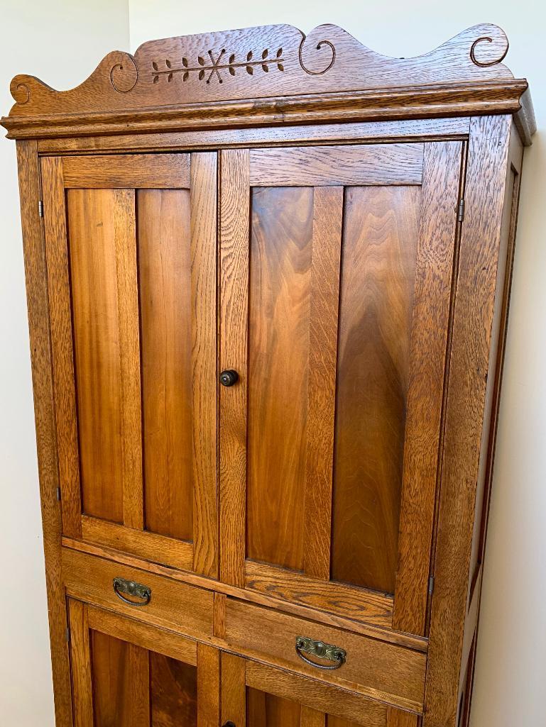 Antique Pie/Jelly Cupboard with Two Drawers