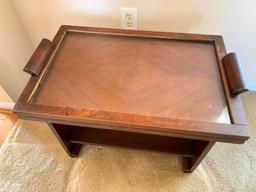 Vintage Deco Style Coffee Table with Removable Tray