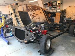 1970-72 Chevelle Rolling Chassis, Motor, Body on Rotisserie, Doors and Trunk