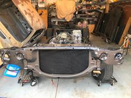 1970-72 Chevelle Rolling Chassis, Motor, Body on Rotisserie, Doors and Trunk