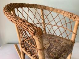 Antique Rattan, Doll/Child's Rocking Chair