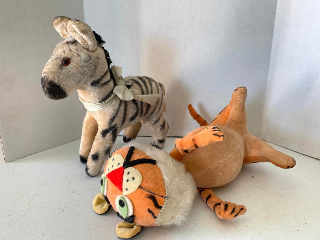 Vintage Mohair Tiger and Zebra