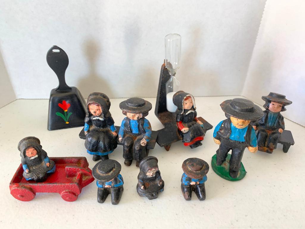 Miniature, Cast Iron Amish Family Collection